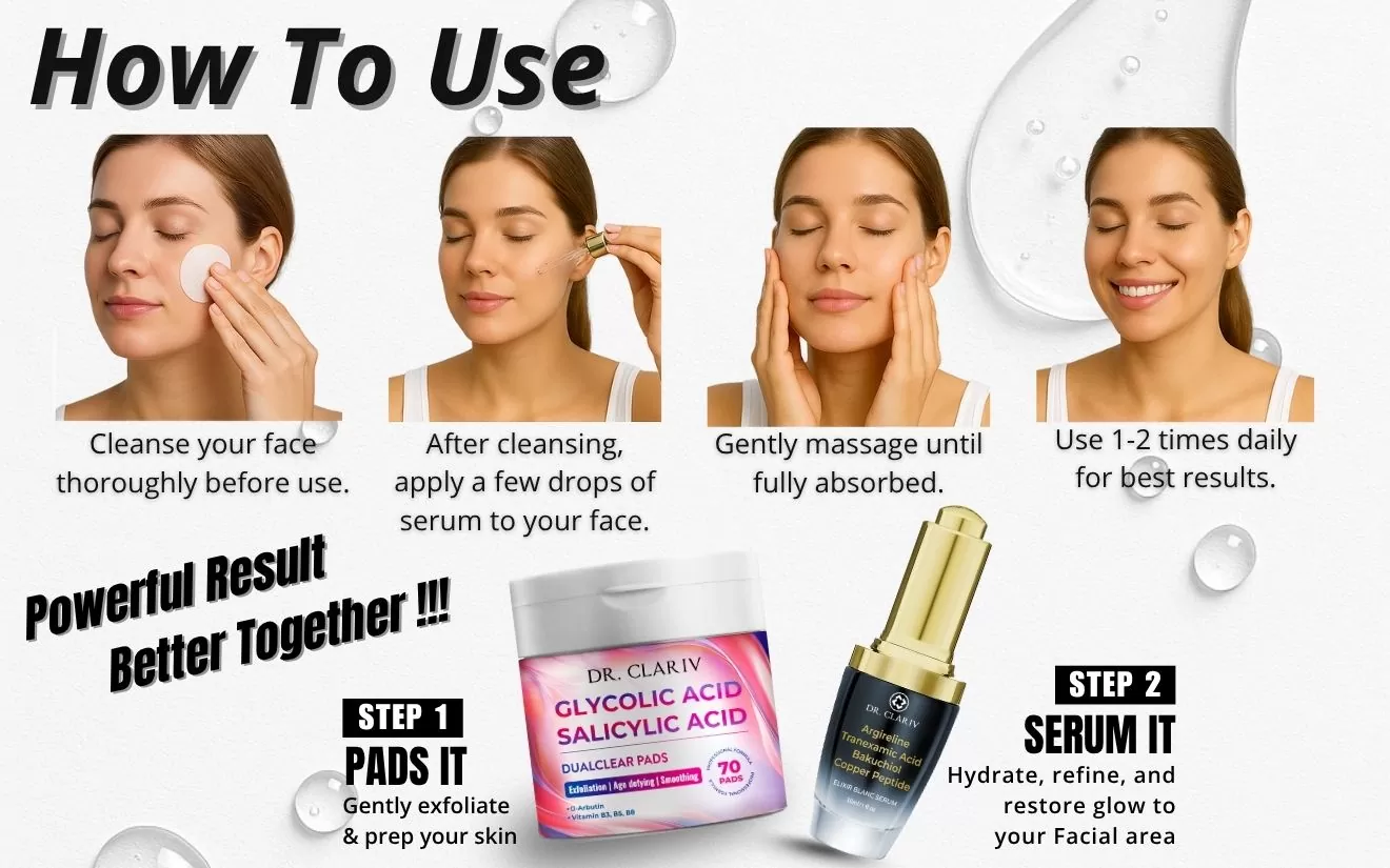 how to use dr. clariv elixir blanc serum