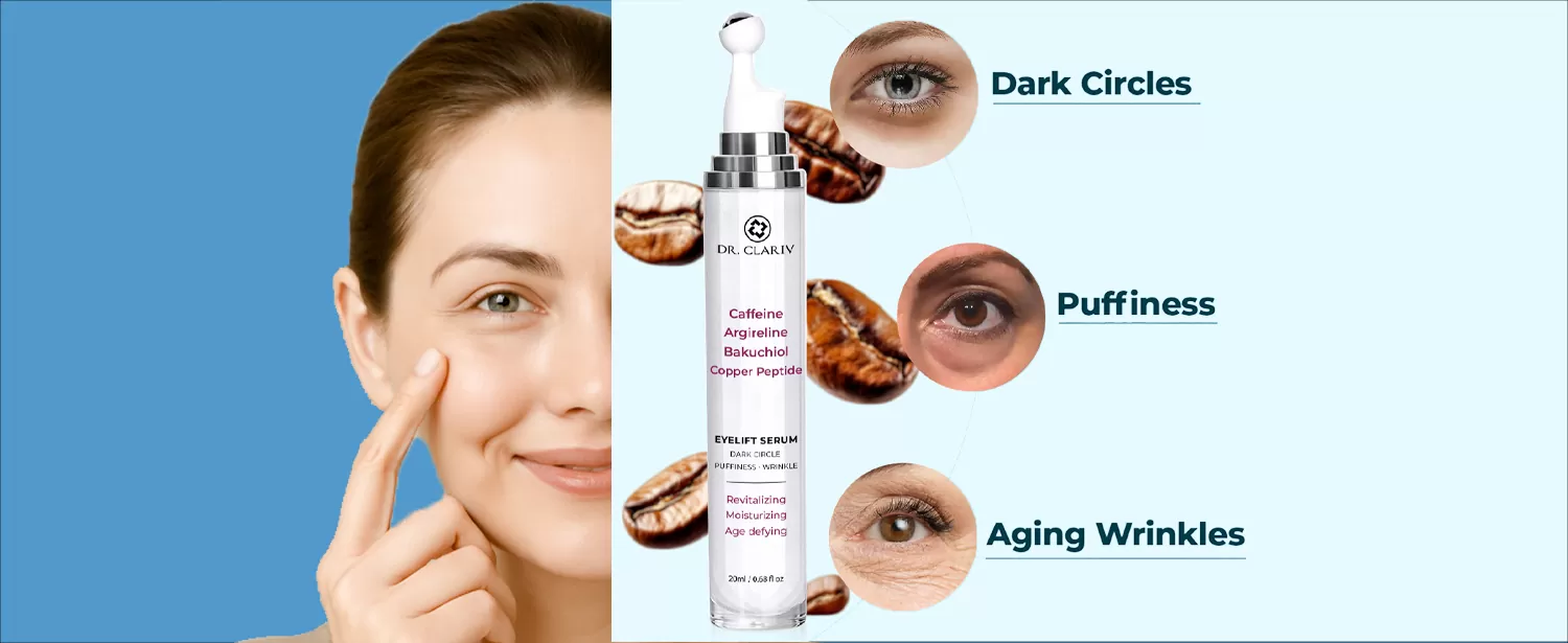 Eye Cream Caffeine for Dark Circles & Puffiness Relief - DR.CLARIV