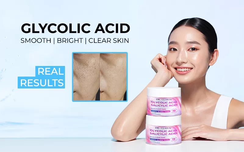 Glycolic Acid Toner Pads - DUALCLEAR PADS - DR.CLARIV
